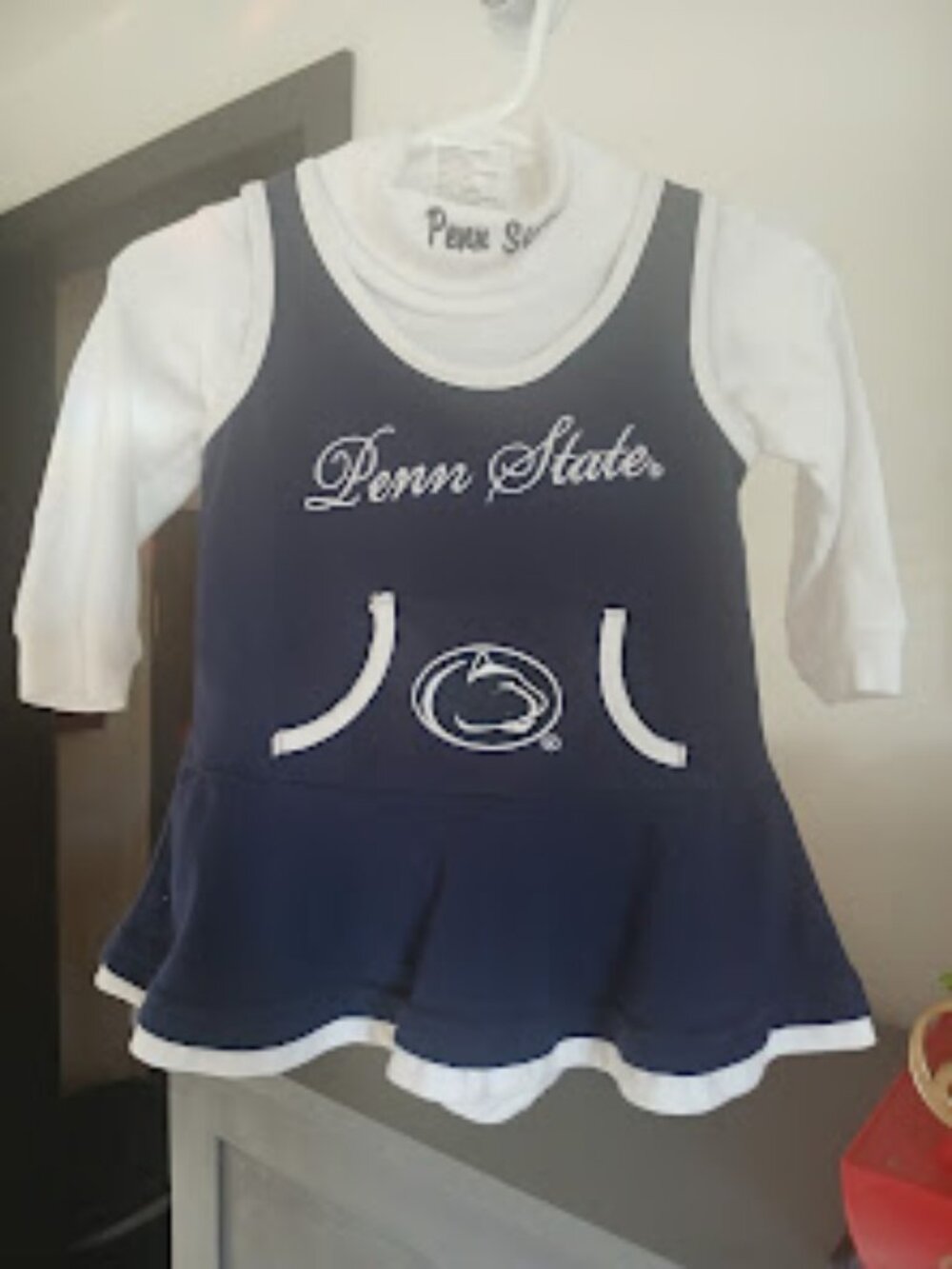 Team Athletics Penn State Baby Girls Jumper Dress & Socks Set 6-9M